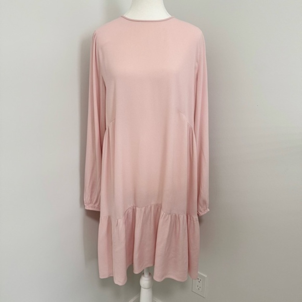 Wilfred Soft Blush Pink Long-Sleeve Tiered Dress